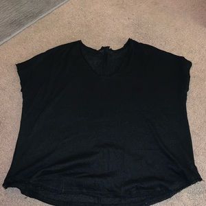 Out from under black shirt